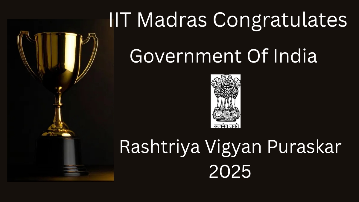 Rashtriya Vigyan Puraskar 2025: IIT मद्रास के तीन प्रोफेसरों को मिला राष्ट्रीय विज्ञान पुरस्कार, जानें नाम